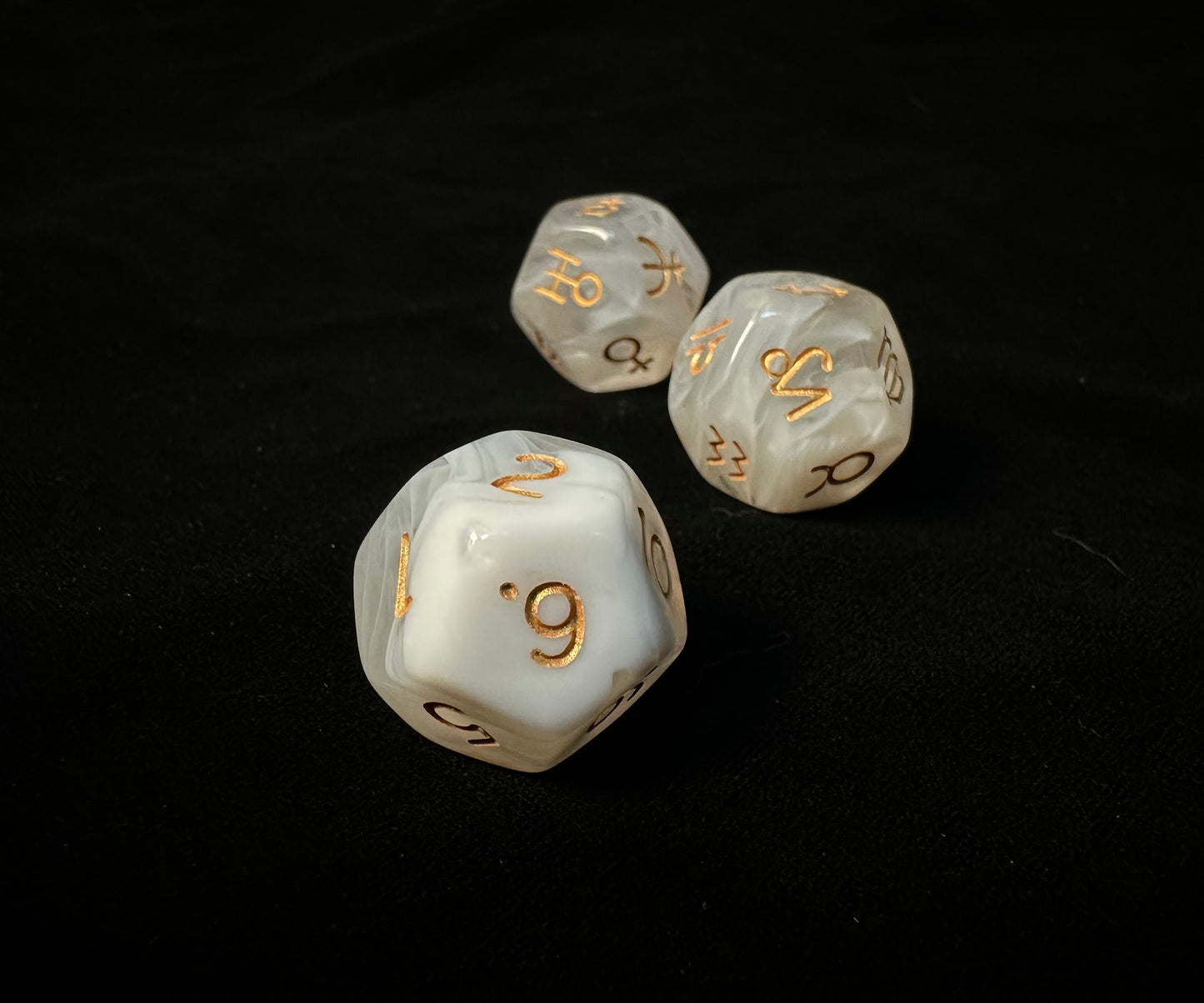 Meteodice Galaxy-Themed D12 Astrology Dice