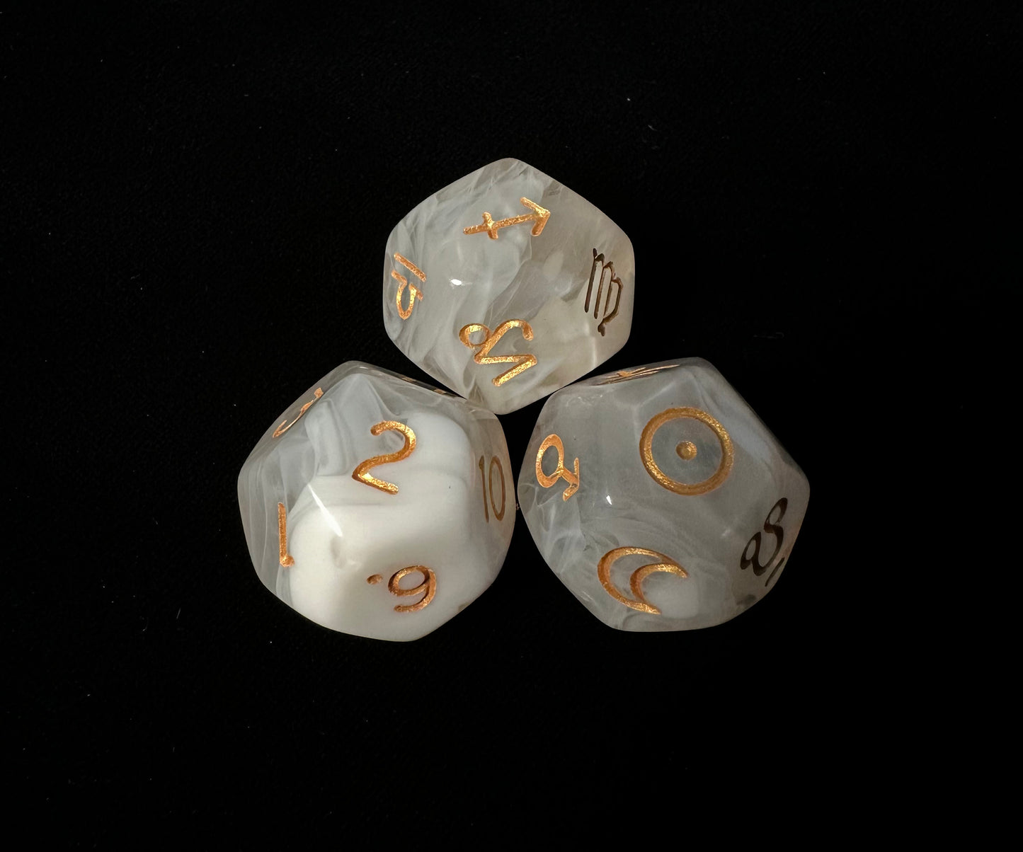 Meteodice Galaxy-Themed D12 Astrology Dice
