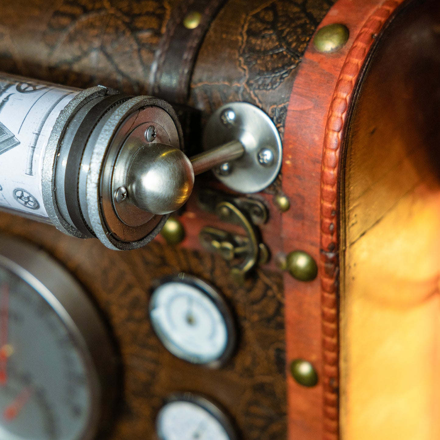 "Matchbox" Handcrafted Steampunk Backpack with Gauges & Lights