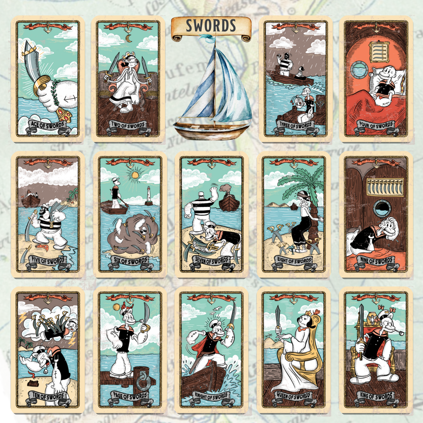 Sailor's Arcana: Popeye Inspired Tarot Deck