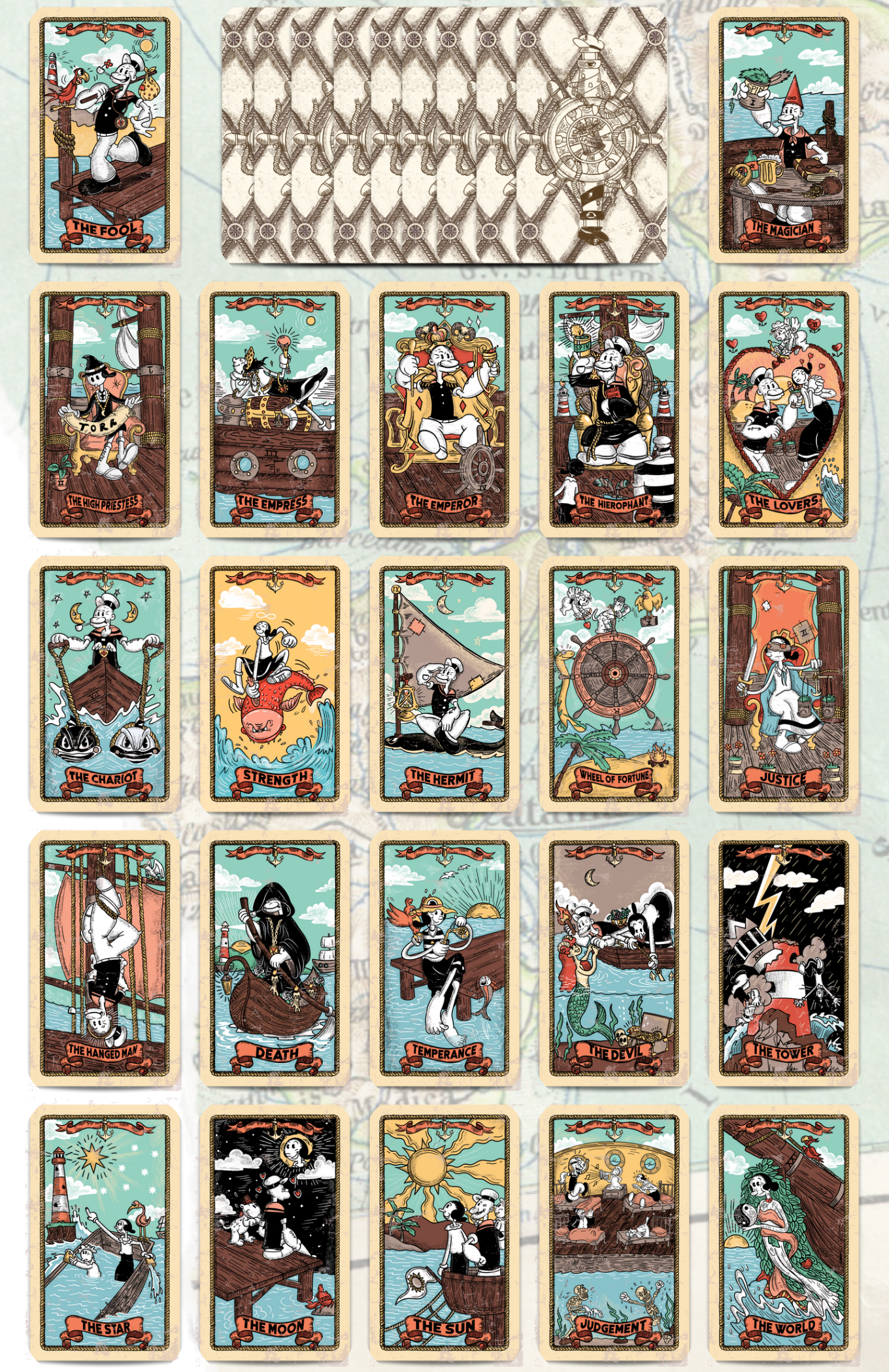 Sailor's Arcana: Popeye Inspired Tarot Deck