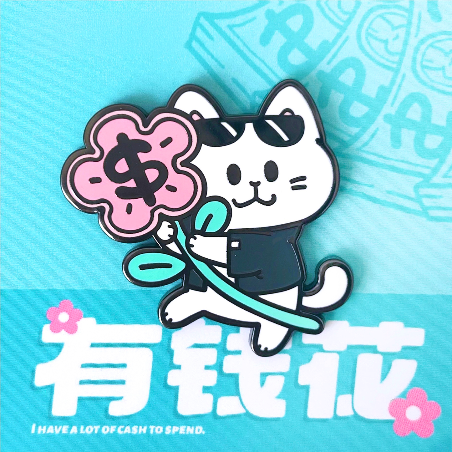 Stop! Mini Planet Enamel Pins Rich Cat Series