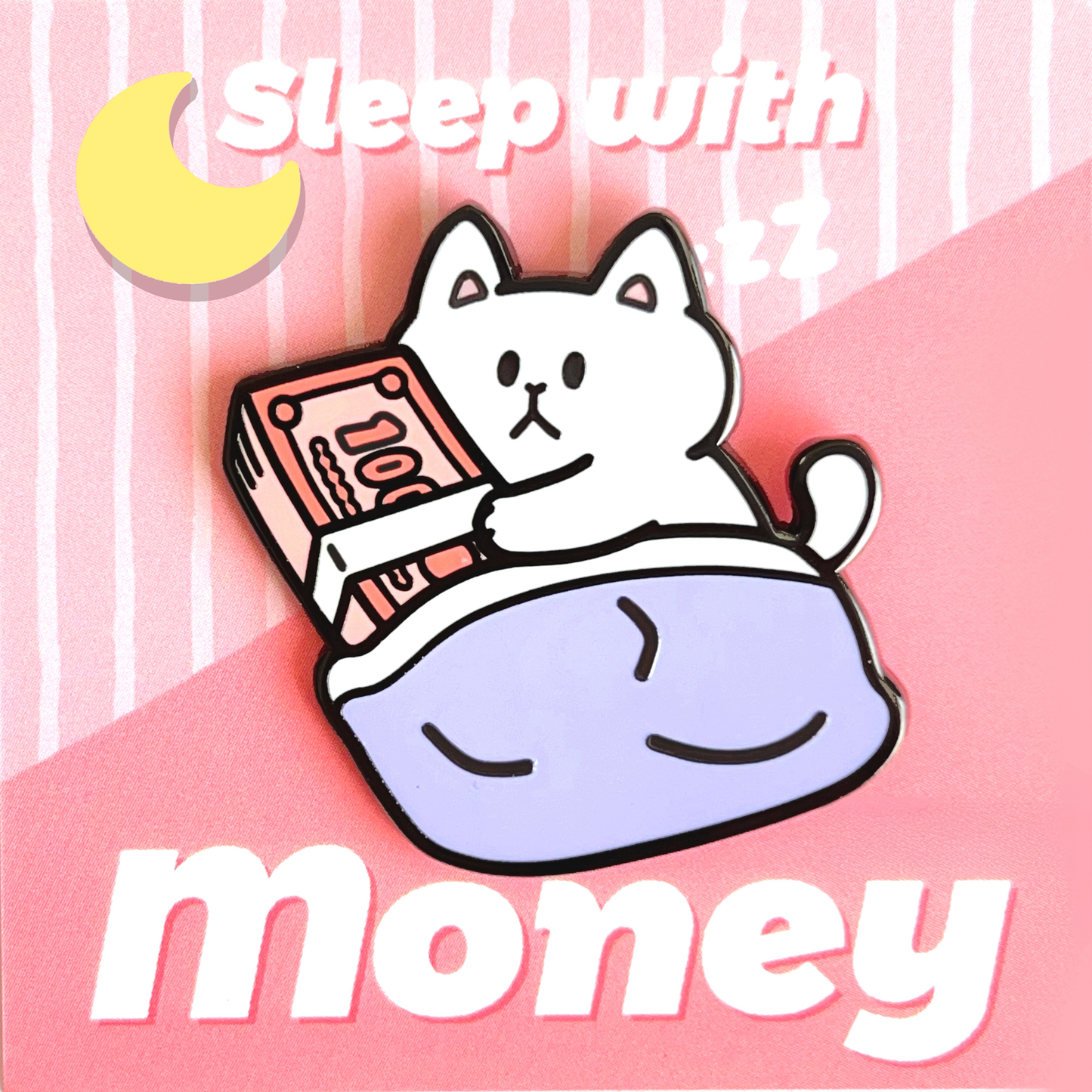 Stop! Mini Planet Enamel Pins Rich Cat Series