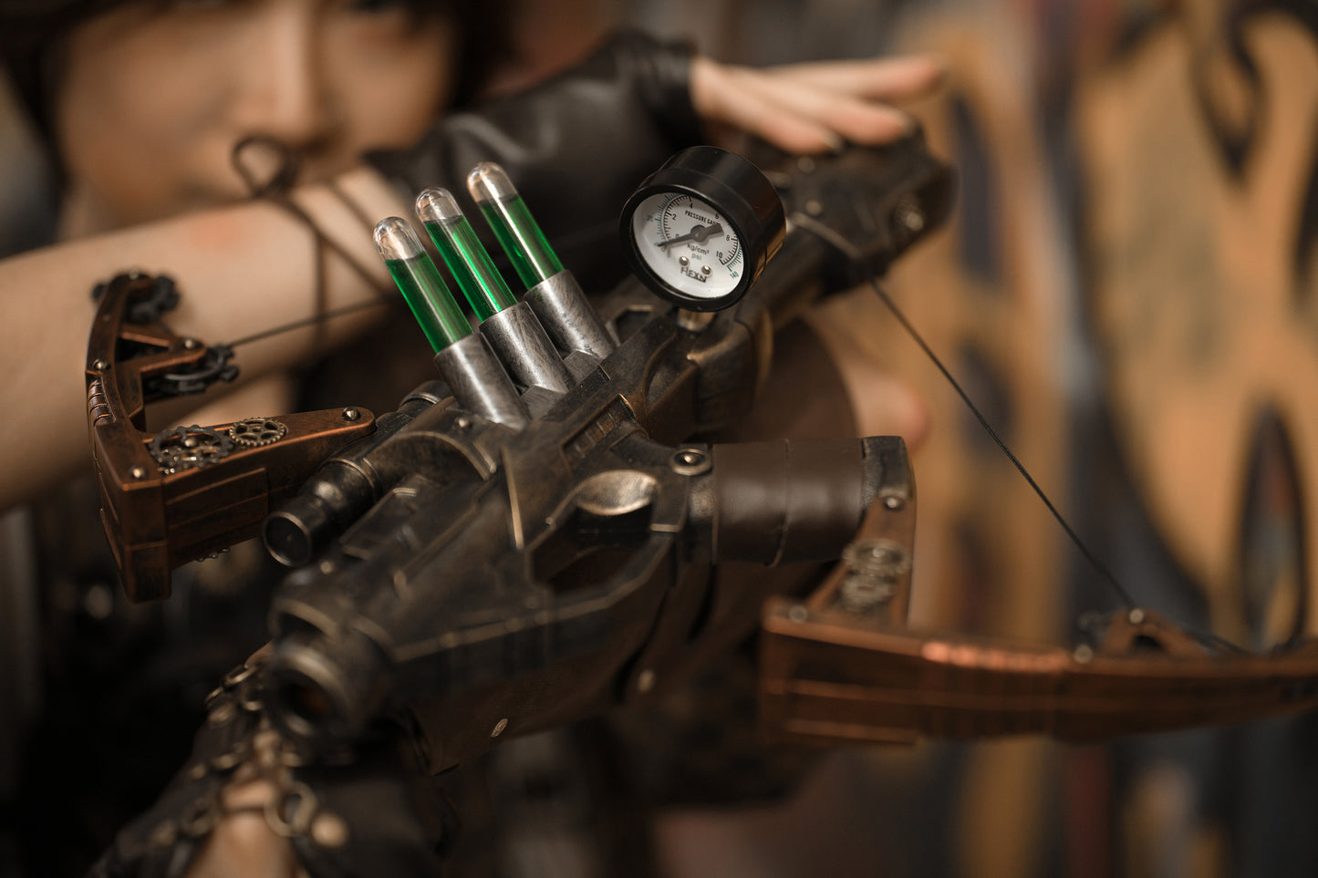 "Venom" Handcrafted Steampunk Wrist Crossbow