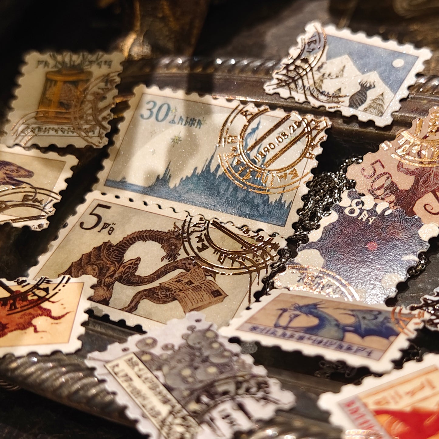 Abyssal Dispatch Cthulhu Mythos Postage Stamp Stickers