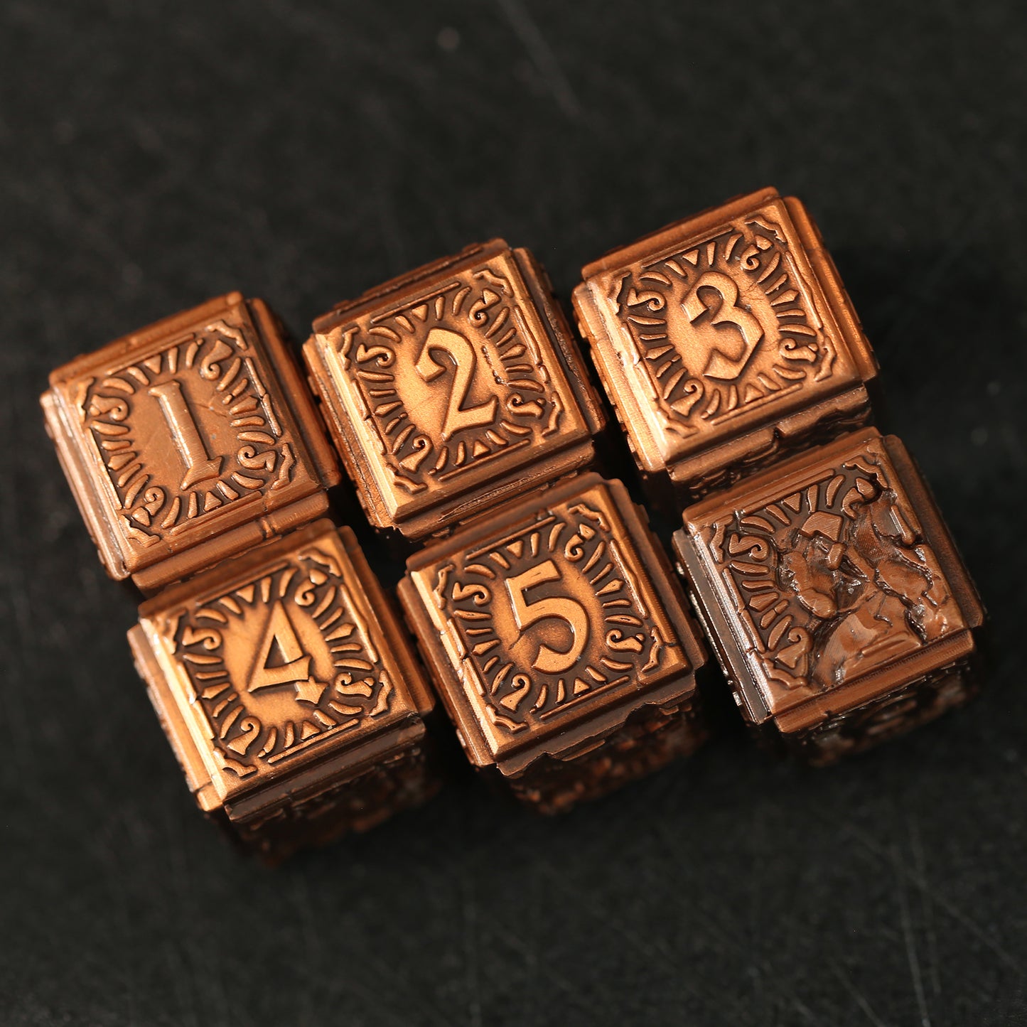 Abyssal Pearl Cthulhu D6 Metal Dice