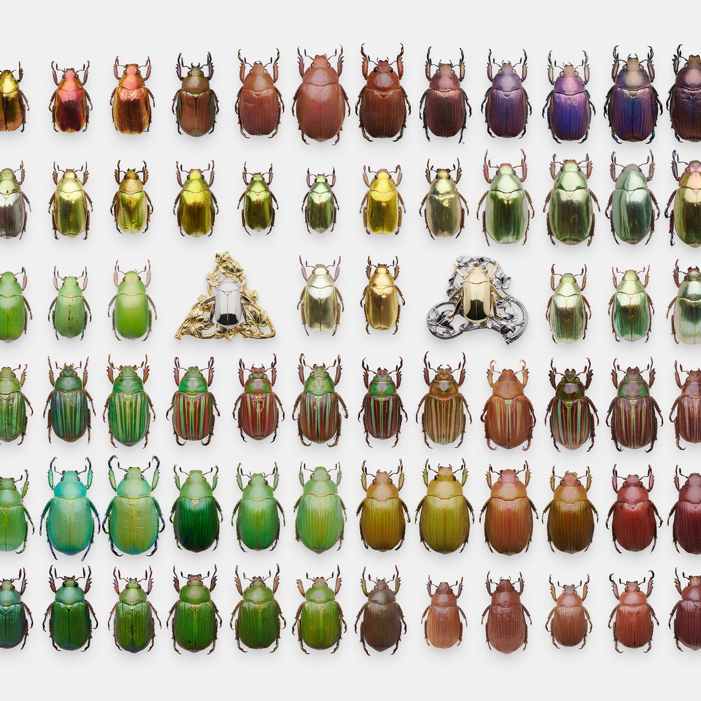 daparo 3D Copper Pins "Jewel Scarabs"