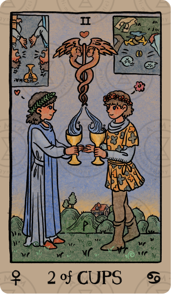 Akashic Eye Tarot – Two of Cups