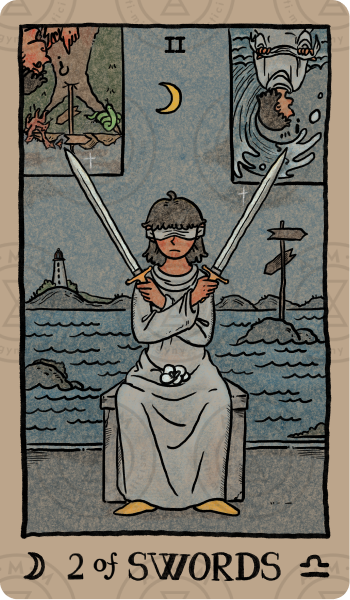 Akashic Eye Tarot – Two of Swords