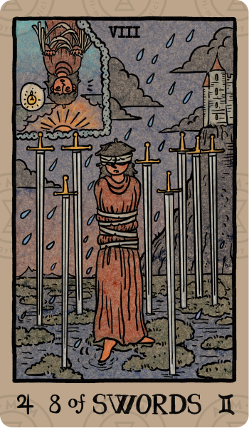 Akashic Eye Tarot – Eight of Swords