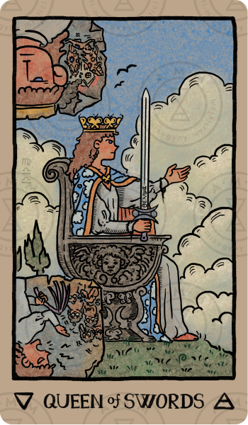 Akashic Eye Tarot – Queen of Swords