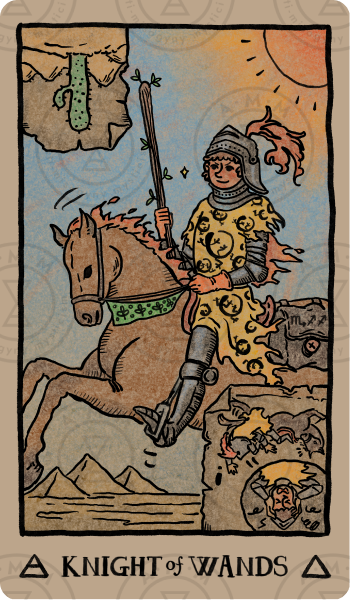 Akashic Eye Tarot – Knight of Wands