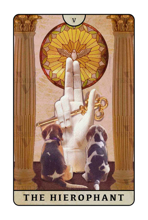Beagle Dogs Tarot – The Hierophant