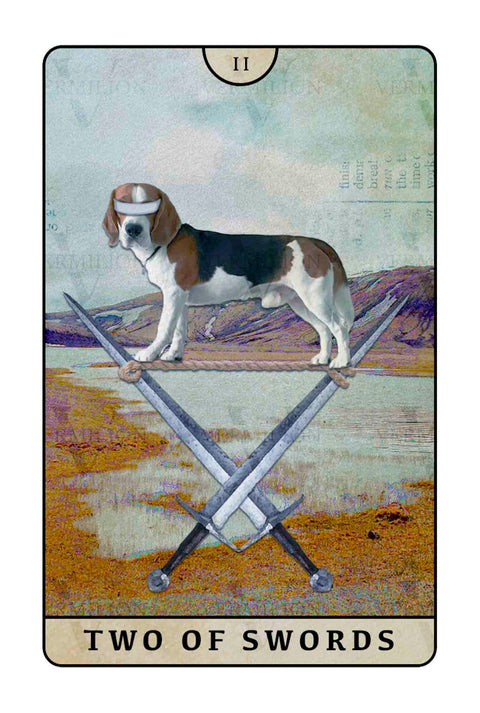 Beagle Dogs Tarot – Two of Swords