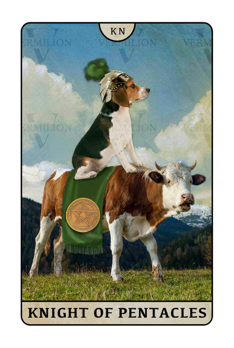 Beagle Dogs Tarot – Knight of Pentacles