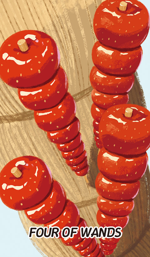 Chinese Cuisine Tarot – Four of Wands