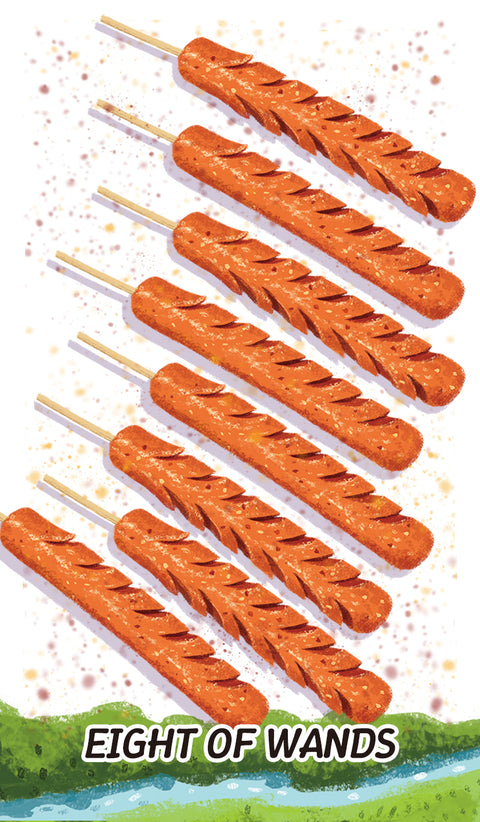 Chinese Cuisine Tarot – Eight of Wands