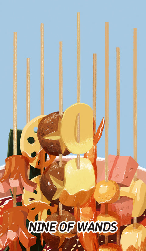 Chinese Cuisine Tarot – Nine of Wands