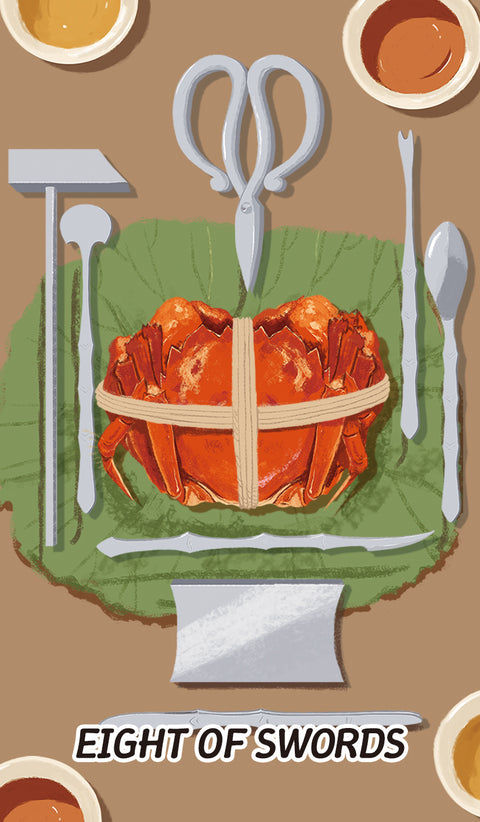 Chinese Cuisine Tarot – Eight of Swords