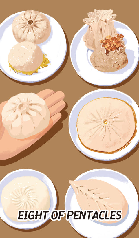 Chinese Cuisine Tarot – Eight of Pentacles