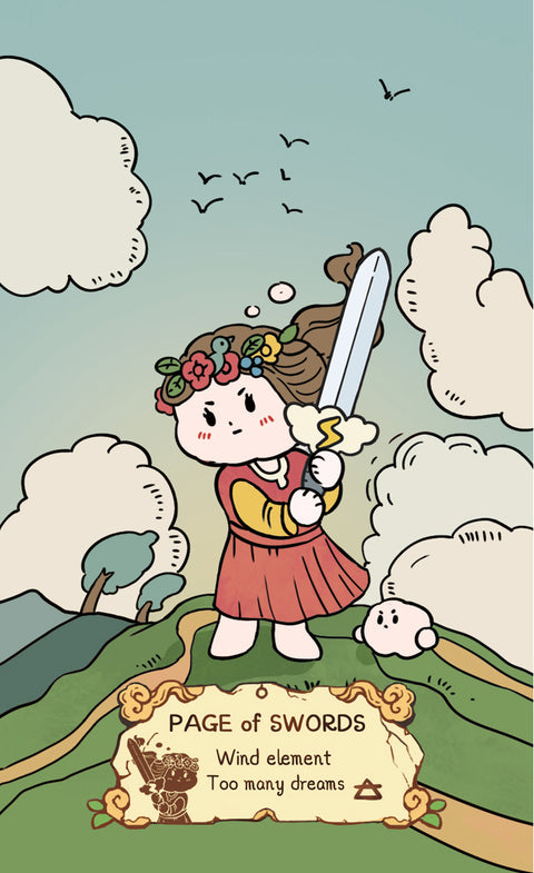 Cloud Rune Legend Tarot – Page of Swords