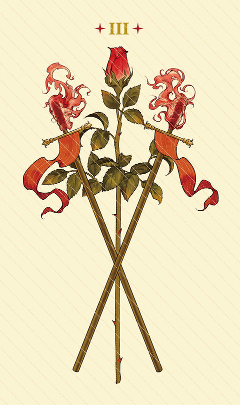 Dawn of Dreams Tarot – Three of Wands