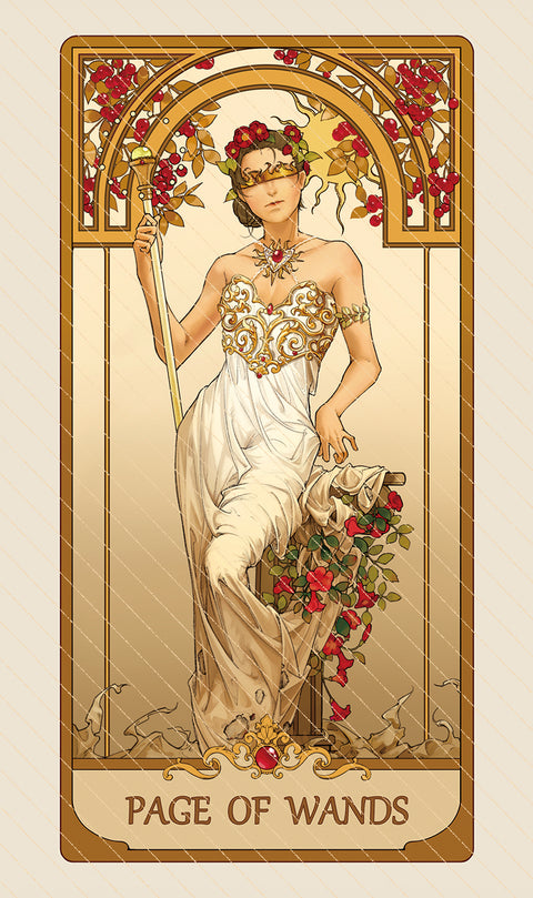 Dawn of Dreams Tarot – Page of Wands