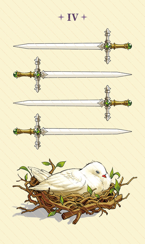Dawn of Dreams Tarot – Four of Swords