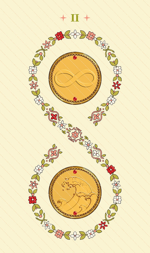 Dawn of Dreams Tarot – Two of Pentacles