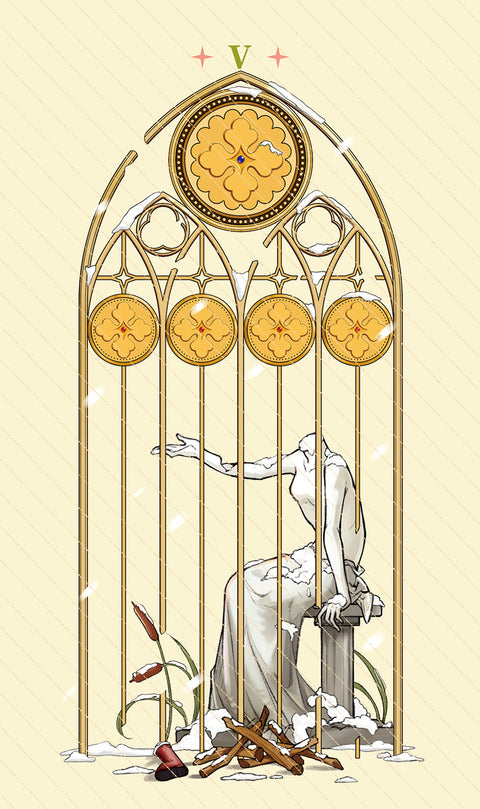 Dawn of Dreams Tarot – Five of Pentacles