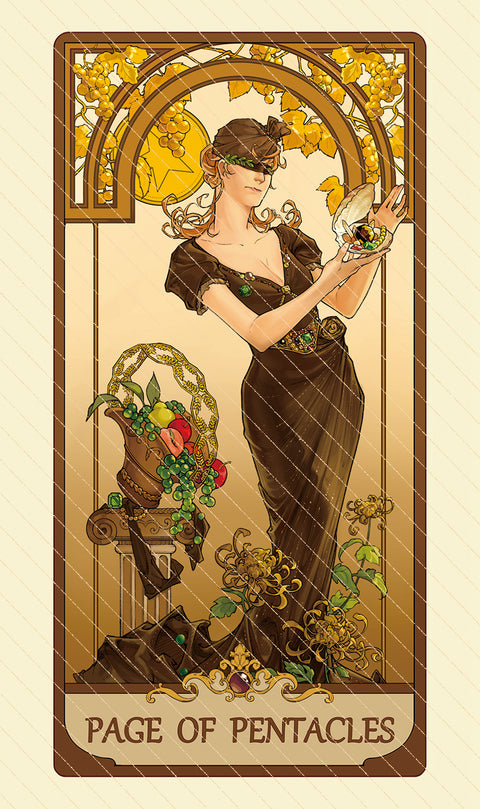 Dawn of Dreams Tarot – Page of Pentacles