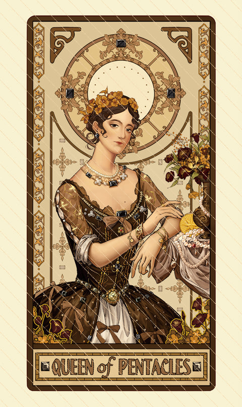 Dawn of Dreams Tarot – Queen of Pentacles