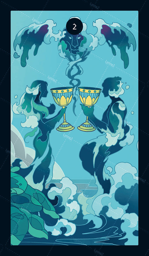 Elemental Strength Tarot – Two of Cups