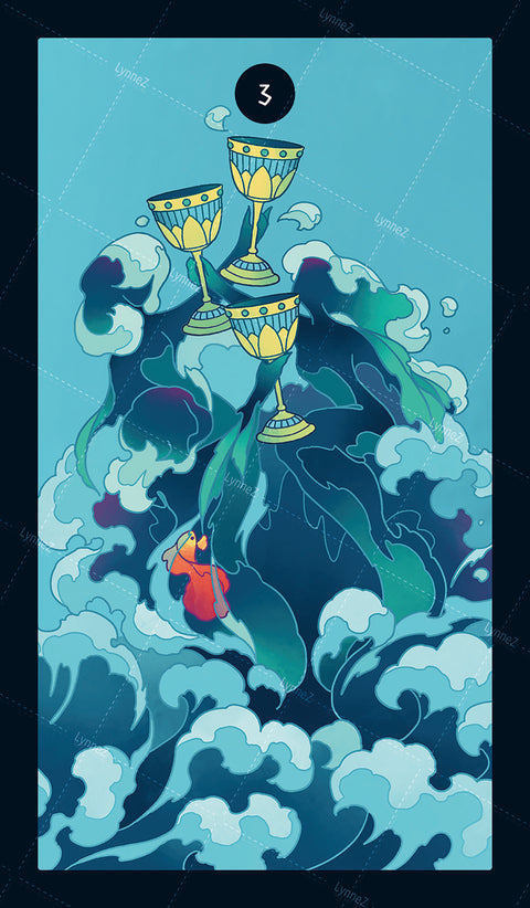 Elemental Strength Tarot – Three of Cups