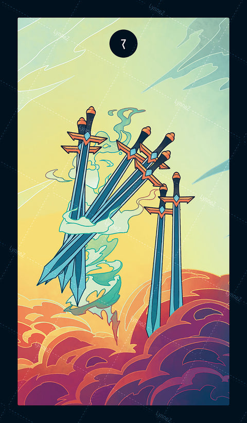 Elemental Strength Tarot – Seven of Swords