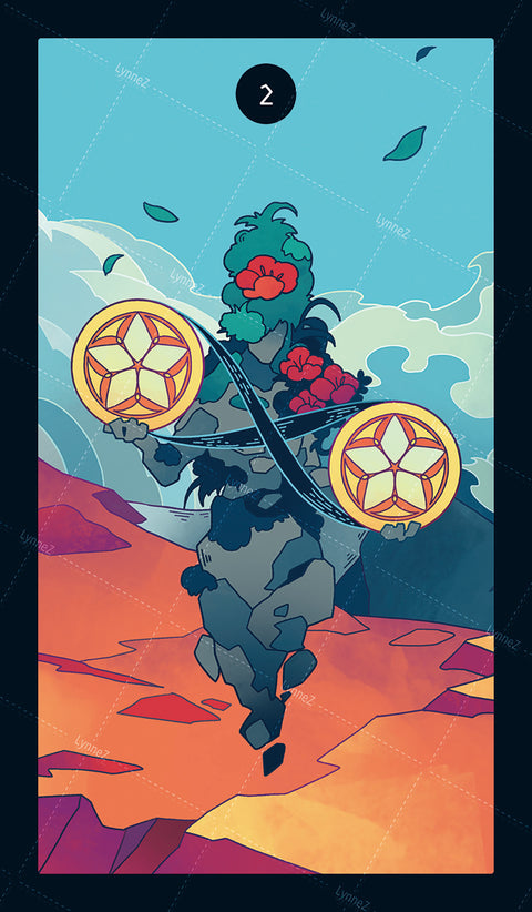 Elemental Strength Tarot – Two of Pentacles