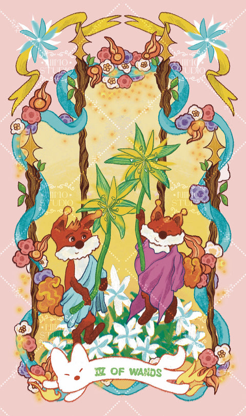 Exotic Flora Tarot – Four of Wands