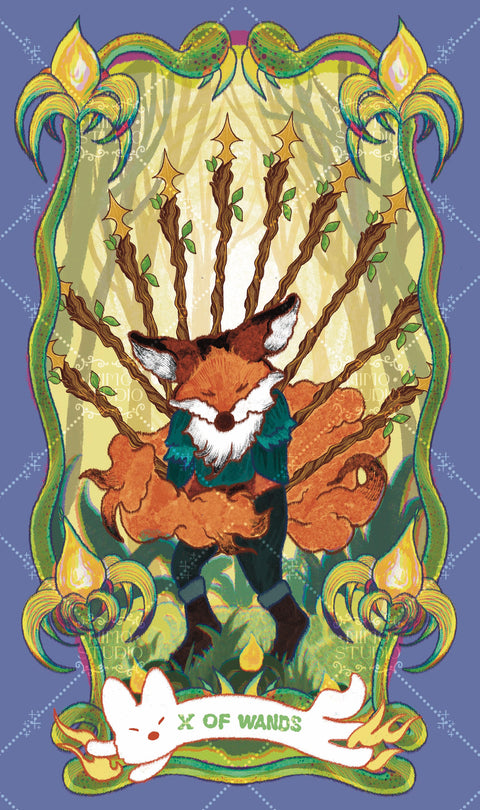 Exotic Flora Tarot – Ten of Wands