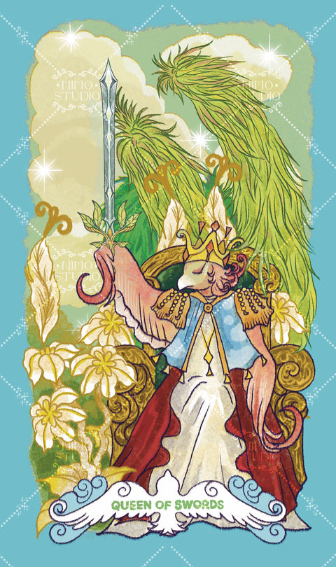 Exotic Flora Tarot – Queen of Swords