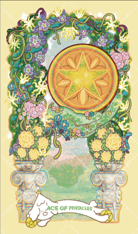 Exotic Flora Tarot – Ace of Pentacles