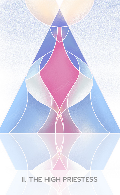 Geometric Dreamland Tarot – The High Priestess