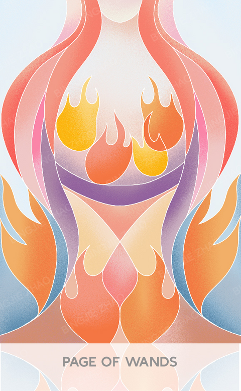 Geometric Dreamland Tarot – Page of Wands
