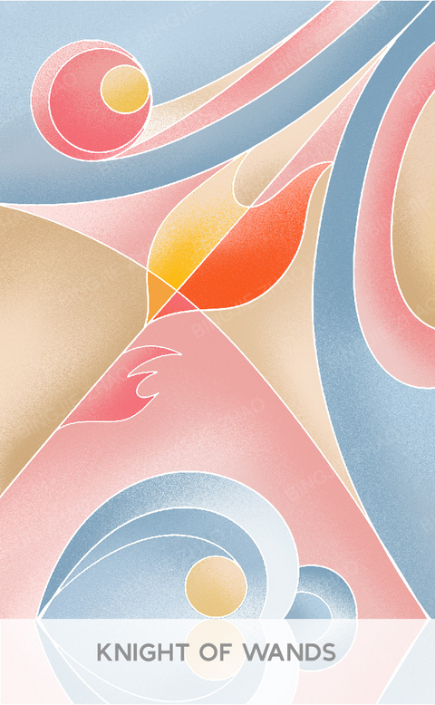 Geometric Dreamland Tarot – Knight of Wands