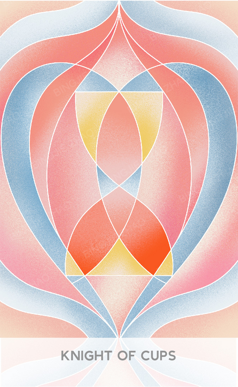 Geometric Dreamland Tarot – Knight of Cups