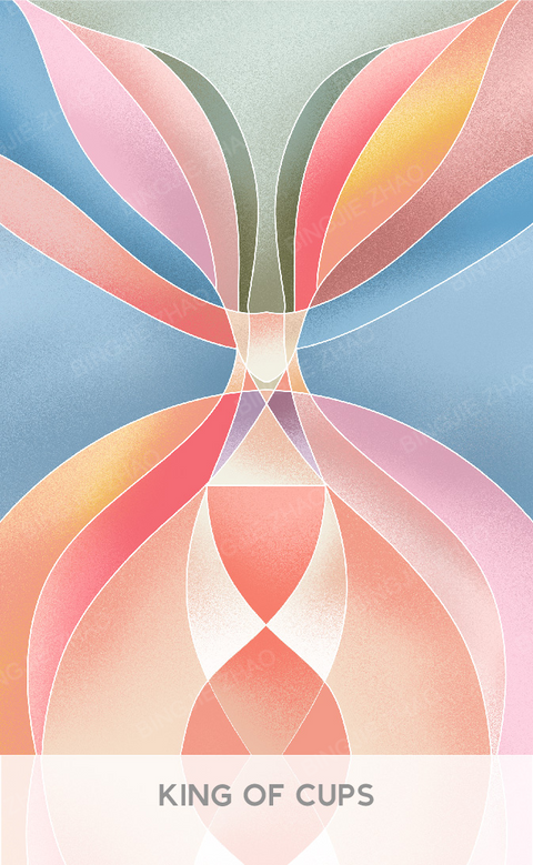 Geometric Dreamland Tarot – King of Cups