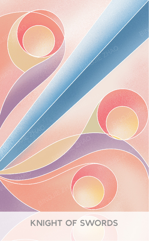 Geometric Dreamland Tarot – Knight of Swords