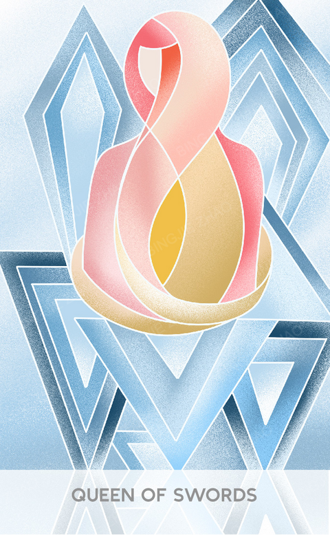 Geometric Dreamland Tarot – Queen of Swords