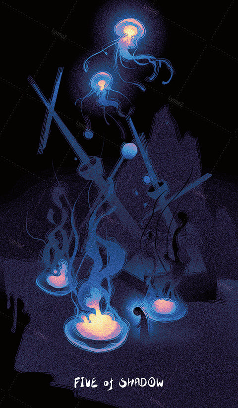 Glimmer Walker Tarot – Five of Shadow