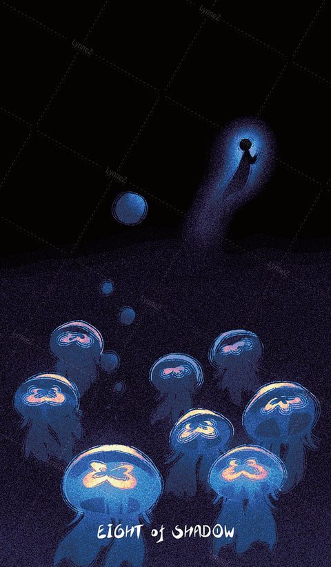 Glimmer Walker Tarot – Eight of Shadow