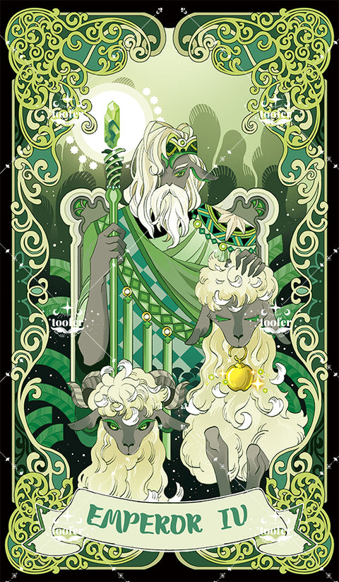 Green Trace Tarot – The Emperor